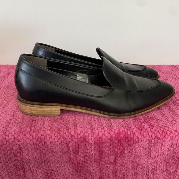 Everlane The Modern Loafer Pointed Toe Black Leather Size 8.5 - Picture 2 of 10